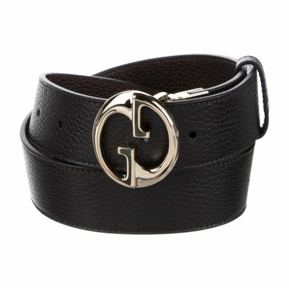 GUCCI INTERLOCKING G REVERSIBLE LEATHER BELT - Picture 1 of 5
